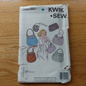 Vintage 70s Purse Sewing Pattern UNCUT Kwik Sew 1001 Shoulder Bags
